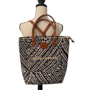 Sseko Kawa Convertible Canvas Leather Backpack EUC Crossbody Handbag Backpack